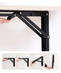 Two Pack Triangle Wall Brackets for Adjustable Mounts, Heavy Duty Stainless Steel Table and Shelf Support Hardware installation
