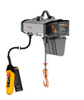 Rock Solid 1000 Lb Electric Chain Hoist Variable Speed Three Phase Motor with Steel Hooks and Pendant Control