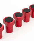 Red Aluminum Bench Dogs 0.79 Inch 20mm For Workbench Holes Universal Fit 6 Pack Quick Grip Sturdy Woodworking Clamps Accessory