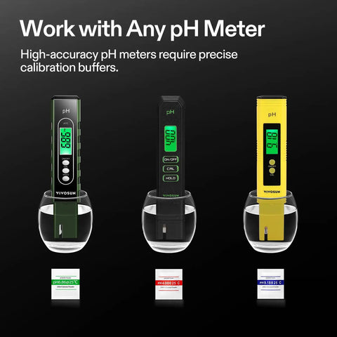 18 Pack pH Buffer Powders for Precise Calibration of Your pH Meter No-Fuss Buffers Include 6.86, 4.00, and 9.18 for Easy, Accurate Tester Readings and Reliable Results. pH meters and buffer packets