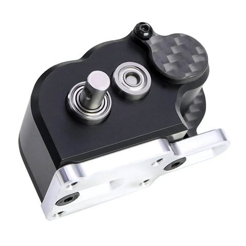 Ultralight Portal LCG Transmission Gearbox With Slipper Pad for One Tenth Scale Cheater Rigs Capra SCX10 III AR45, black side view