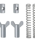 Rear Brake Hardware Kit For TRX Series Replacement 2 Sets Compatible With Honda FourTrax 300 Rancher 420 Foreman 500 ATV Brake Adjuster Parts Durable Steel Mounting Hardware Easy Install Beefed Up For Offroad Toughness., steel springs and adjuster pieces shown