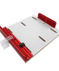 Crosscut Sled For Table Saw With Adjustable Aluminum Track And Composite Stopper Large Panel Capacity Woodworking Jig Router Sled Kit