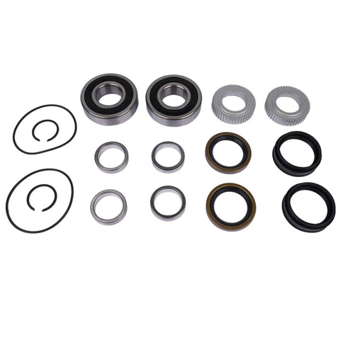 Abs Rear Wheel Bearing Seal Kit Beefed-Up Replacement For Toyota 4Runner Tacoma Tundra T100 Pickup Crown With Part Numbers 42423-20010 90363-40068 43517-35010 90310-50006 90313-54001 displayed components