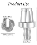 Product dimensions for 4 Pack M7 Bike Brake Lever Adjuster Screws 7mm Aluminum Alloy, showing measurement details.