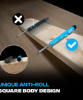 Mechanical Carpenter Pencil Set Built Tough For Construction Pros with square body on wood surface