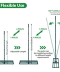 Heavy Duty Stainless Steel Lawn Leveler Rake With 30 By 10 Inch Ground Plate And 78 Inch Adjustable Handle diagram showing flexible use