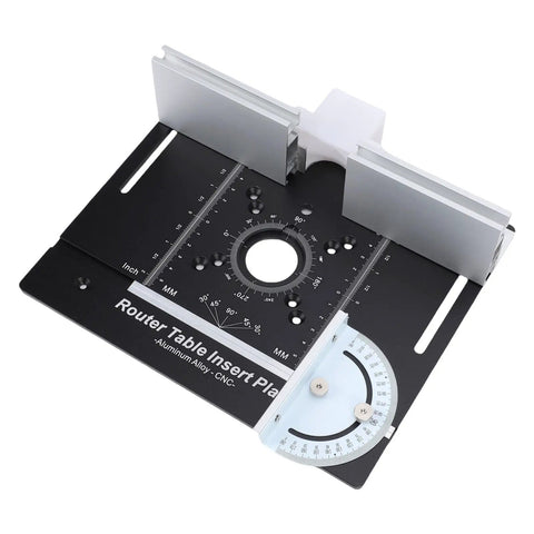 Router Table Insert Plate featuring aluminum alloy build, designed for precise height adjustment and fitting routers.