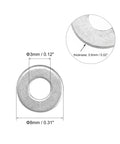 Heavy Duty Carbon Steel Flat Washers Zinc Plated for Screws and Bolts Built Tough for Outdoor Projects Corrosion Resistant Electrical Connection Washers 100 Piece Set for Home Garage DIY Repairs, 8mm x 3mm x 0.6mm washer