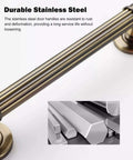 Close-up of a Heavy Duty Antique Barn Door Handle Kit With Red Copper Finish, showing stainless steel construction and durability.