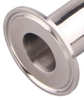 Stainless steel sanitary tri-clamp tube fitting with 1.5 in clamp, 1 in tube OD, 4 in length
