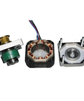 12V DC Nema 16 Stepper Motor With 39mm Frame 0.2N.m Torque 1.8 Degree Step 0.7A 2 Phase 4 Wire For CNC Machining And DIY Projects Includes 20 Tooth MXL Synchronous Pulley Wheel 5mm Shaft, exploded view