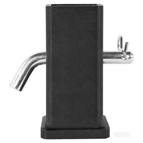 Trailer Hitch Reducer Sleeve From Two And A Half Inch To Two Inch With Five Eighth Inch Pin And Clip Carbon Steel Black