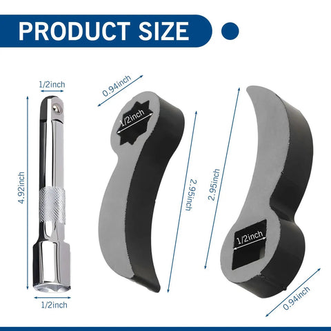 Heavy Duty Pry Bar Adapter Kit For Wrenches With Multi Angle Eight Position Design Forged Steel Build Product Size