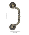 Vintage Bail Drawer Pull Handles Set For Dressers And Cabinets, Antique Style Knobs, 121mm Rustic Decorative Hardware