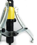Badass 15 Ton Hydraulic Gear Puller Bearing Separator Set Hub Extractor Garage Tool Kit Magneto Flywheel Puller For Motorbike Engine Plus Stator Remover Blow Mold Case Legit Power For Mechanics Who Handle Heavy Jobs Without Breaking Down. 15-ton hydraulic puller with steel arms and yellow body for bearing removal
