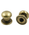 Mini Antique Bronze Round Drawer Knob Set Of 12 With Screws For Dresser Closet Chest Drawer Jewelry Box And Wooden Cases Tiny 8mm Head 9mm