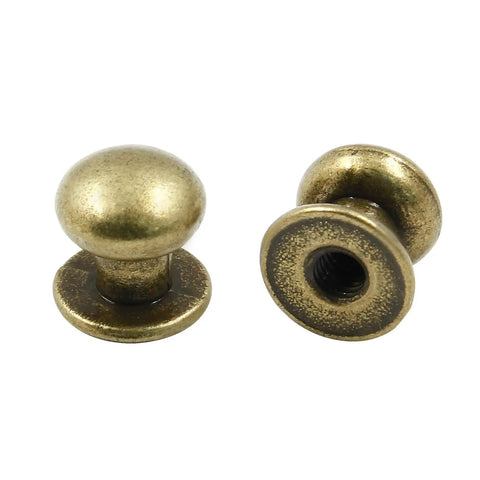 Mini Antique Bronze Round Drawer Knob Set Of 12 With Screws For Dresser Closet Chest Drawer Jewelry Box And Wooden Cases Tiny 8mm Head 9mm