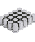 33mm By 2 3 Eighths Inch Chrome ABS Lug Nut Covers Push On Caps With Small Spiked Top Flanged Nut Covers For Semi Trucks Trailers And Heavy Duty Vehicles Pack Of 20 Weather Resistant Durable Universal Fit