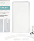 Coax Cable Concealer With Adhesive Cable Management Kit And Female To Female Coaxial Connector Safety Certified For Home And Office Setup Keep Your Space Clean And Cable Free And Looking Sleek, showing wall plate and connectors.