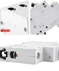Top Grade Arc Fault Circuit Breaker Locking Down Your Residential Or Commercial Setup Hella Safe From Dangerous Electrical Arcs And Frayed Wire Chaos All Day Long, white miniature breaker with detailed front and side views.