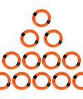 12 Pack AL2420P Pre Cut Twisted Trimmer Line 0.095 Inch, 183 Feet, arranged in a pyramid shape on a white background