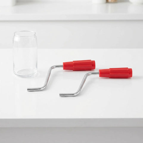 Two Pack Pasta Machine Replacement Handle And Holding Clip Kit For Manual Crank Repair Easy Grip Replacement Parts For Your Pasta Maker Durable Sturdy Kitchen Tool Upgrade, red handles