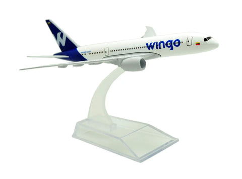 1:400 Die Cast B787 Wingo Airplane Model Collectible, 16 cm Long Metal Aircraft Replica With Random Base And Stand