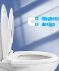 Elongated Toilet Seat With Built In Toddler Seat And Soft Close For Easy Potty Training Family Friendly White Toilet Seat
