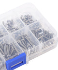 Stainless Steel Screws And Nuts Set Kit 340 Pieces 304 Rustproof Hardware Fasteners For Furniture Repair DIY Projects And Machine Building Durable Weatherproof Pack in storage case