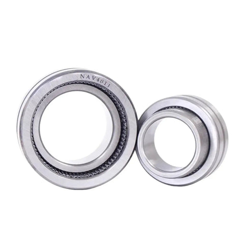 Heavy Duty Workhorse Full Needle Roller Bearing With Inner Ring NAV4015 75X115X40MM, two sizes shown, designed for hydraulic systems.