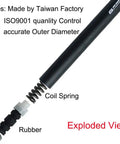 Exploded view of 25.4mm Seatpost Suspension With Spring For Fixie BMX And Road Bikes showing coil spring and rubber components.