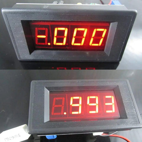 Digital Ammeter Module For 5V 35mA Current Meter Kit With ICL7107 Display, red LED readout, compact 70x39mm black plastic case