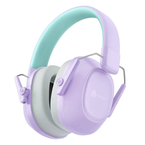Purple noise canceling headphones for kids and adults with 29dB SNR safety hearing protection for fireworks, concerts, events, autism sensory aid.