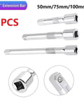 Offset Swivel Ratchet Extension Bar Set With Chromium Vanadium Steel Construction for Easy Car Repairs, 50mm/75mm/100mm.