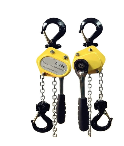 Heavy Duty 0.25 Ton Hand Chain Hoist Hook Mount With 3 Meter Portable Manual Lever Block For Lifting Heavy Loads No Sweat Required, yellow hoist.