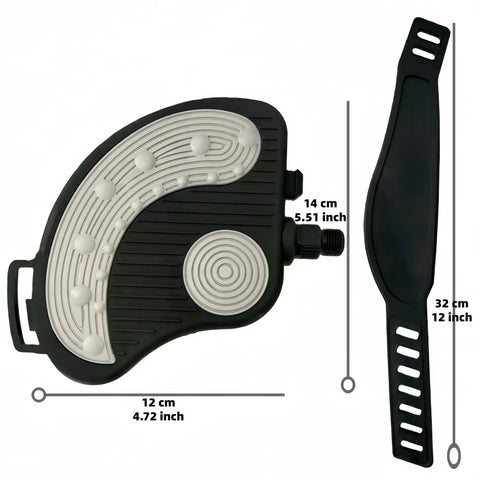 Heavy Duty Indoor Bike Pedals With Adjustable Straps And Dual Spindle Sizes For Peloton Schwinn And Spin Bikes dimensions in cm