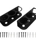 Heavy Duty Workhorse Wall Mounted Spray Can Holder Rack, solid iron wall organizer for six cans, includes screws.