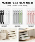 Heavy Duty Reusable Silicone Cable Ties Sort Your Wire Mess Like A Boss Handle Data Cables Zero Sweat Always Keep Your Workspace Crisp With This Flexible Tear Proof 20 Pack Organizer Kit displayed in black, white, green, and pink.