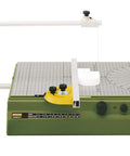 Thermocut 115E Auto CAD Hot Wire Foam Cutter with large table for precise Styrofoam crafting, shown in a workshop setting.
