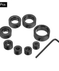 Eight Piece Split Shaft Collar Set With 3Mm 4Mm 5Mm 6Mm 8Mm 10Mm 12Mm 16Mm Bore Stainless Steel Set Screw Clamping Collars