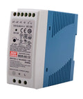 Straight Up Industrial Grade Switching Power Supply delivering 12V at 5A, showcasing the connected terminals and sturdy design.