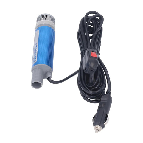 Jiawu 12V Electric Oil Transfer Pump For Construction Machinery. Features Fast Stainless Steel Build, Integrated Filter, Durable Seals, And Powerful Motor. High Flow Rate At 12 Liters Per Minute. Quiet Operation. Perfect For Diesel Fuel, Hydraulic Fluid,