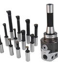 12 Pack 3 Inch Boring Head With R8 Shank And 3 Quarter Inch Carbide Boring Bars Set For Milling Precision Hole Sizing