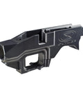 Modular Rifle Chassis For Remington 700 Short Action 3.0 Inch AICS Compatible, black metal, side angle view