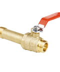 Lead Free Brass Water Heater Drain Valve With Three Quarter Inch MIP To Three Quarter Inch Male GHT Connection Full Port High Flow Up To 250 PSI