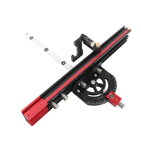 Heavy Duty Table Saw Miter Guide With 13 Positive Angle Stops And Smooth Gliding Track for accurate crosscuts and bevel joins.