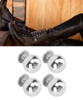 Set Of 50 Round Rivet Kits With Solid Iron 8mm Ball Rivets And 6mm Screws Multifunction Leather Studs Silver Finish.