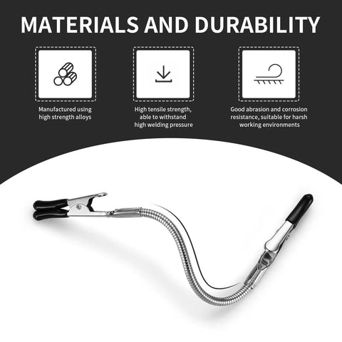 Close-up of Two Pack Soldering Helping Hands Clamps Wire Holder, showcasing flexible arms and durable design in high-strength alloy.