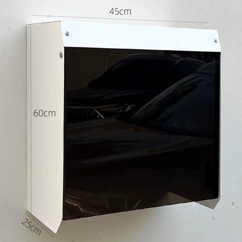 All Weather Steel Awning EV Charger Cover Wall Mount Shield For Universal Outdoor Electric Vehicle Stations, 45x60x25cm